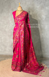 Rani pink Pashmina silk Saree - PBRMM7F