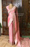 Pink pure zatin Banarasi silk saree - RAZ2