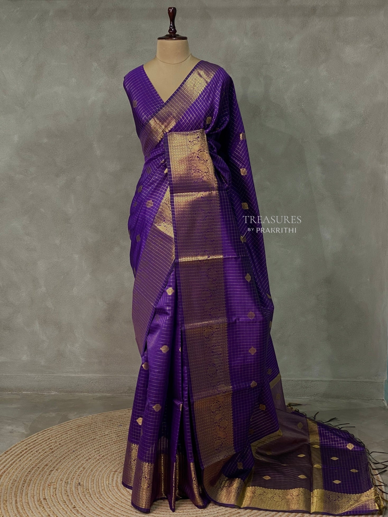 Violet Green banarasi silksaree - AISHCK9L