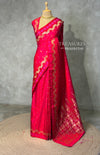 Reddish Pink Pure mashru Satin Banarasi silk saree - PRAZ13E