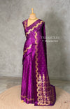 Purple Pure mashru Satin Banarasi silk saree - PRAZ13F