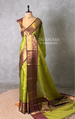 Green and maroon banarasi silksaree -LZ9A
