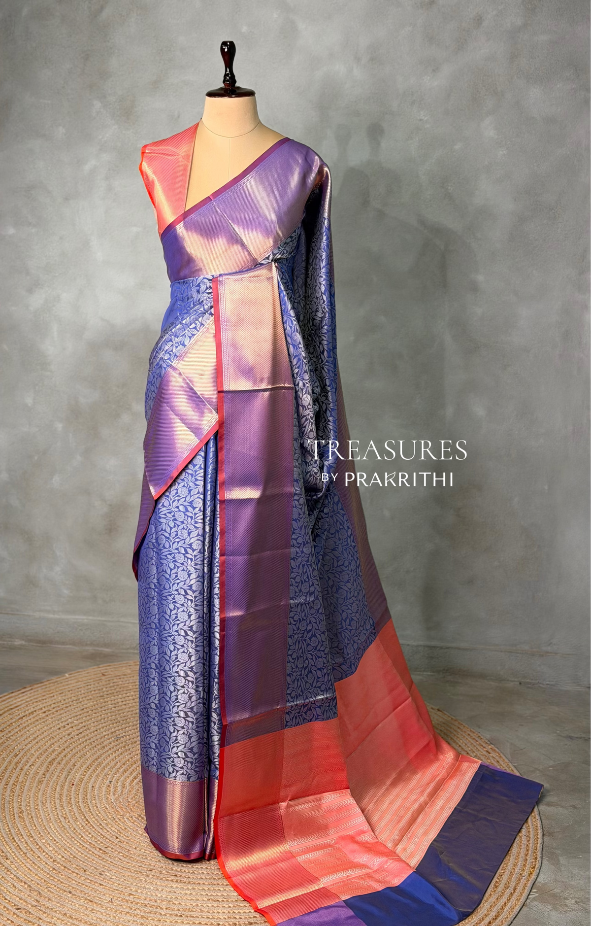 Blue Banarasi silk saree -LZ12