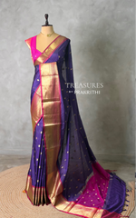Violet and magenta banarasi silksaree -PFAZ1