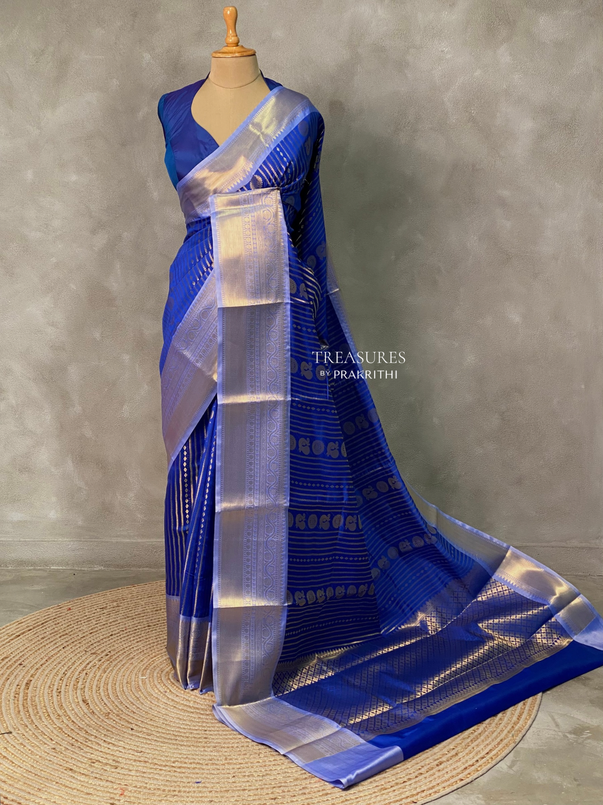 Royal Blue banarasi silksaree -LZ8A