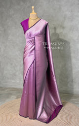 Purple Premium katan Banarasi silk saree - PRAZ14A