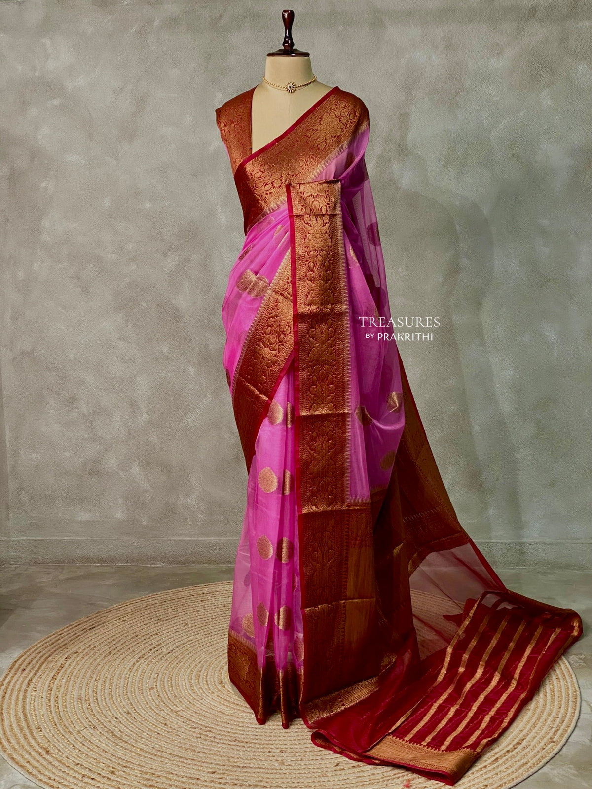 Dark Pink Georgette saree -LZ10D