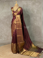 Maroon Semi Banarasi saree - LZ9C