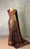 Deep Purple Viscose Tissue Silk Saree - PBRATH9D