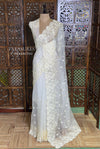 White Organza Designer saree- PBRDS1