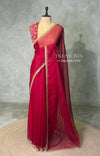 Maroon Organza Designer saree- PBRDS2