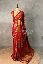 Maroon Red Banarasi silk saree - GAL6C