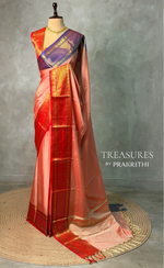 Peach Banarasi silk saree - PIH77