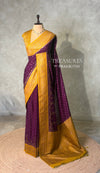 Purple and Yellow Georgette saree- PBRSB1L