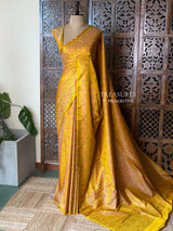 yellow pure Jamwar Tanchui banarasi saree: PBR56E5