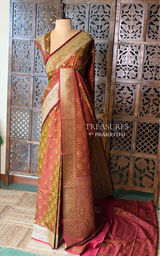 Maroon pure Jamwar Tanchui banarasi saree: PBR56D2