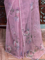 Pink organza Designer saree- PBRCK2A