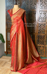 Magenta pure Jamwar Tanchui banarasi saree: PBR56E3