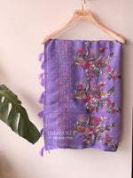 Lavender Tissue linen saree- PBR5C