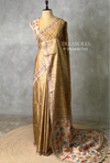 Olive Green semi tusser saree- PBR45C