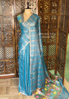 Blue Jute Tissue saree- PBR61