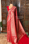 Red Katan Banarasi silk saree - RAZ3L