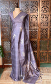 Tiger woven Tusser Silk saree- PBR62D