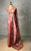 Peach semi tusser saree- PBR45F