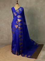 Royal blue banarasi silk saree -PMR4
