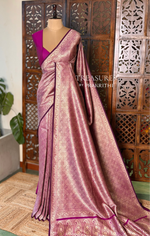 Magenta Katan Banarasi silk saree - RAZ3P