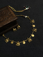 Elegant Coin and Elephant necklace - JW158A
