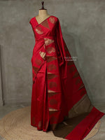 Red banarasi silk saree -PMR4C