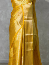 Yellow Brocade banarasi saree -MPSB51