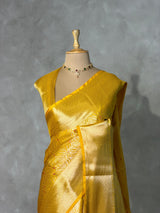 Yellow Brocade banarasi saree -MPSB51