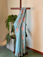 Blue silk kotta saree saree- PBR7B