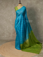 Blue and Green Tusser silk saree -SOT19