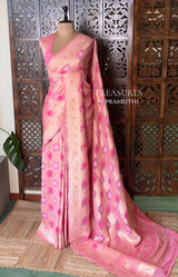 Pink Banarasi khaddi Georgette Saree - PBRH