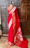 Red banarasi Mashru silk Saree - PBRH2