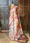 Sandal and Chicku Tusser saree- PBR31T2G