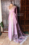 Lavender Tusser Silk saree- PBR31T4F