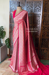 Rani pink Katan Banarasi silk saree - RAZ3U
