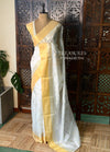 Off white and Gold Semi banarasi silk saree - ONAM26M