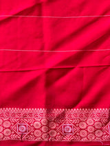 Red Banarasi Crape silk saree - PBRHC7