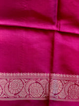 Yellow and Purple Banarasi Crape silk saree - PBRHD2