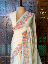 Off white Net Kotta saree - PBR64