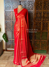Redt Banarasi Crape silk saree - PBRHE3
