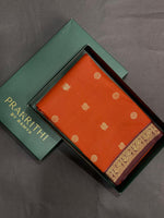 Rust orange and brown kanchipuram silk saree- PSSR267