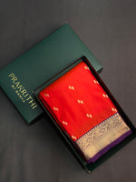 Red and purple kanchipuram silk saree- PSSR270