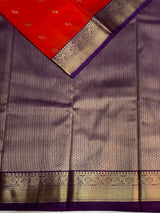 Red and purple kanchipuram silk saree- PSSR270
