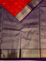 Red and purple kanchipuram silk saree- PSSR270